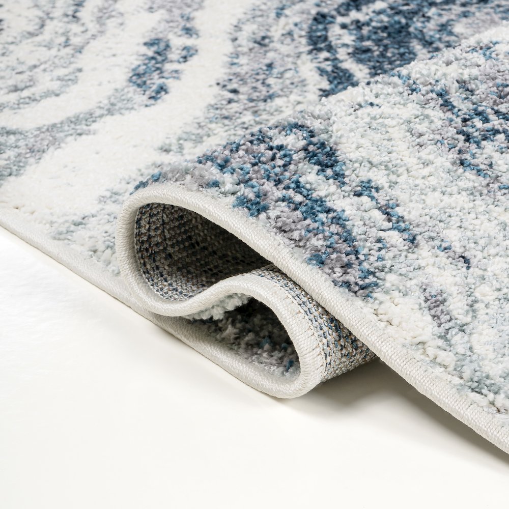 Kassia Contemporary Glam Abstract Marble Area Rug. Picture 7