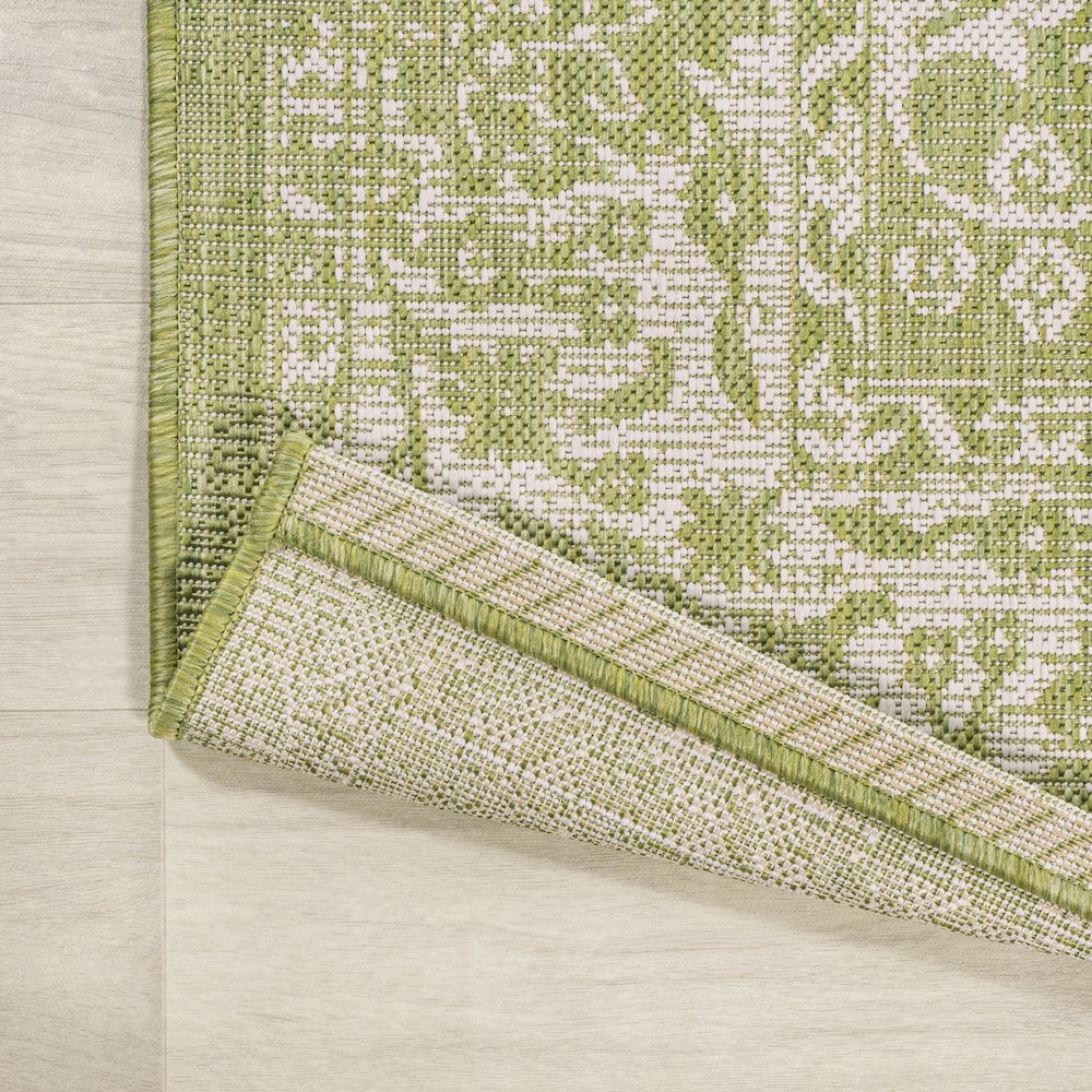 Tela Bohemian Textured Weave Floral Indoor/Outdoor Area Rug. Picture 10