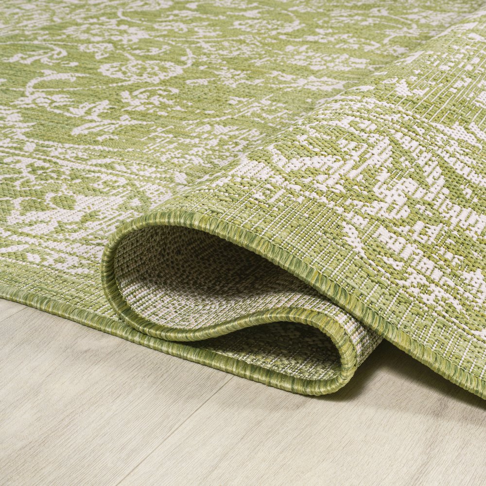 Tela Bohemian Textured Weave Floral Indoor/Outdoor Area Rug. Picture 13