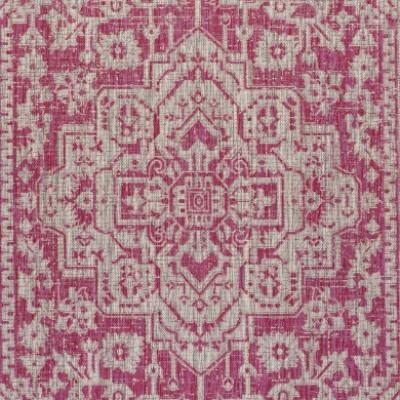 Sinjuri Medallion Textured Weave Indoor/Outdoor Area Rug. Picture 20