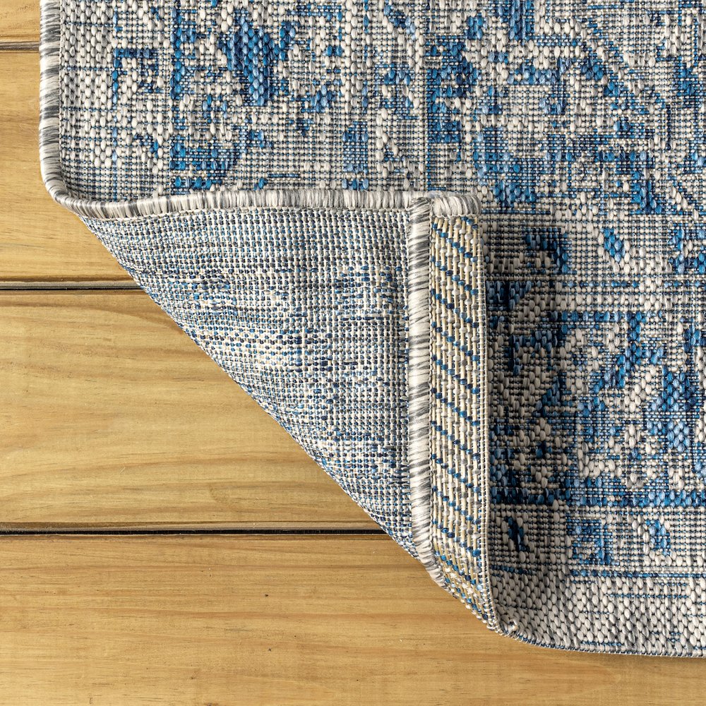 Rozetta Boho Medallion Textured Weave Indoor/Outdoor Area Rug. Picture 6