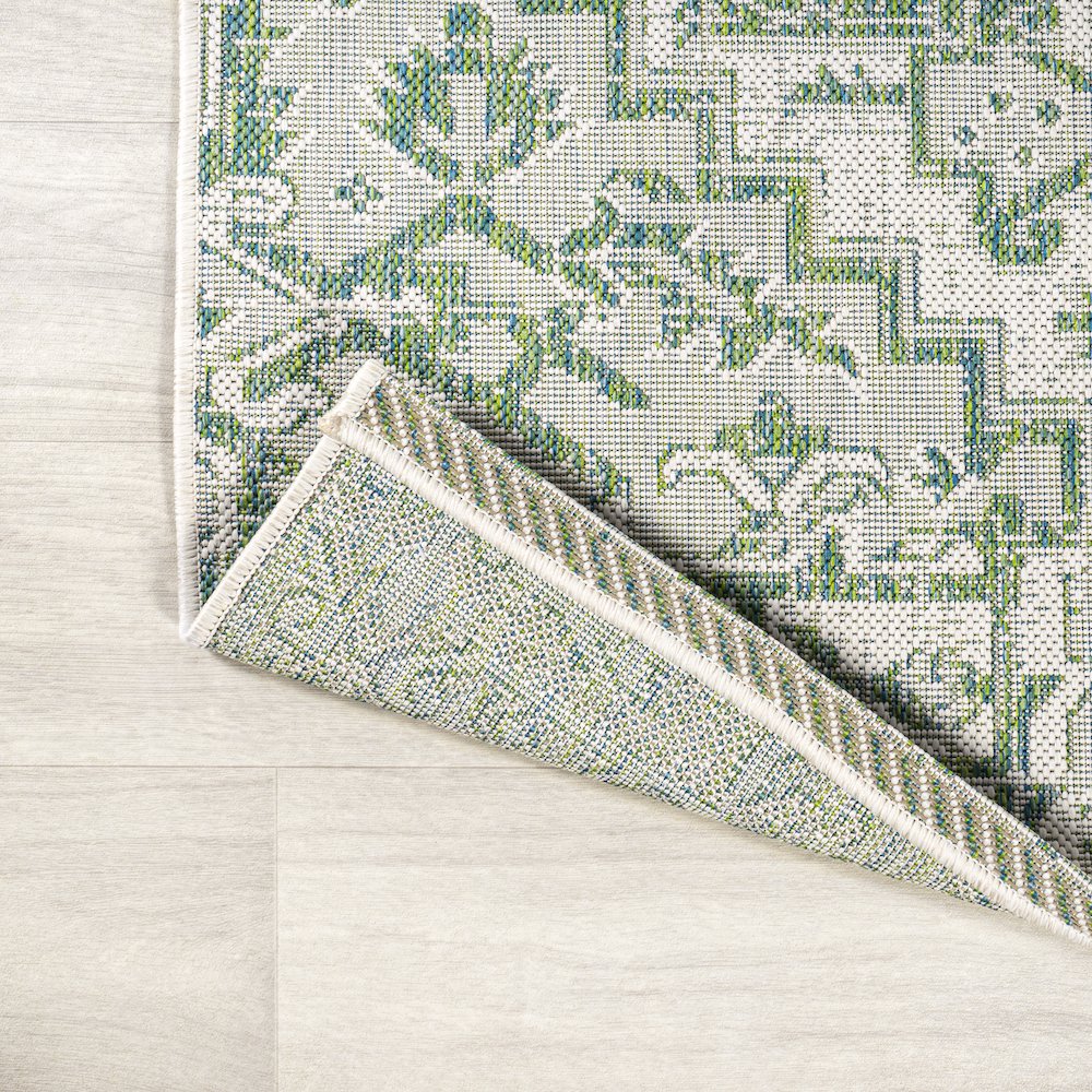 Estrella Bohemian Medallion Textured Weave Indoor/Outdoor Area Rug. Picture 10