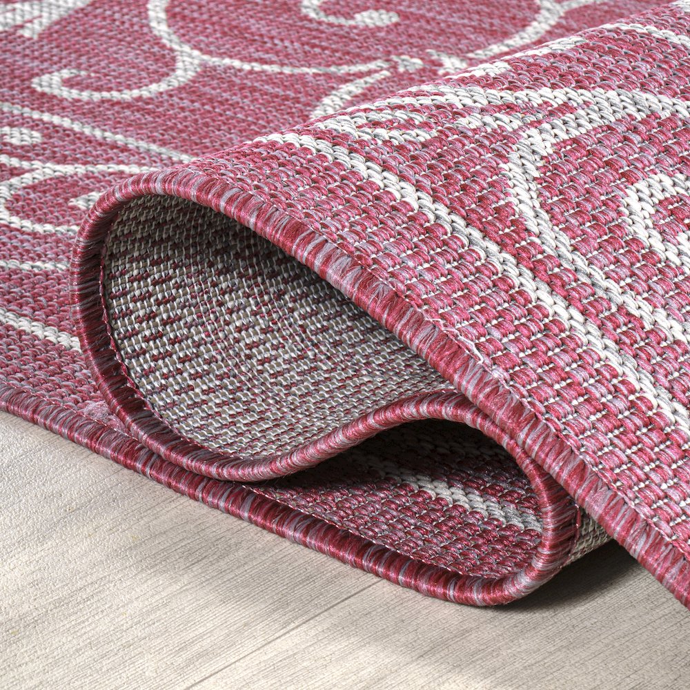 Charleston Vintage Filigree Textured Weave Indoor/Outdoor Area Rug. Picture 13