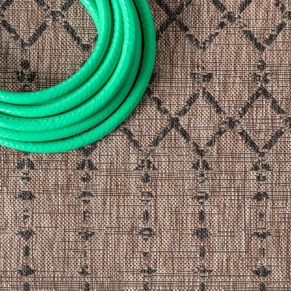 Ourika Moroccan Geometric Textured Weave Indoor/Outdoor Area Rug. Picture 7