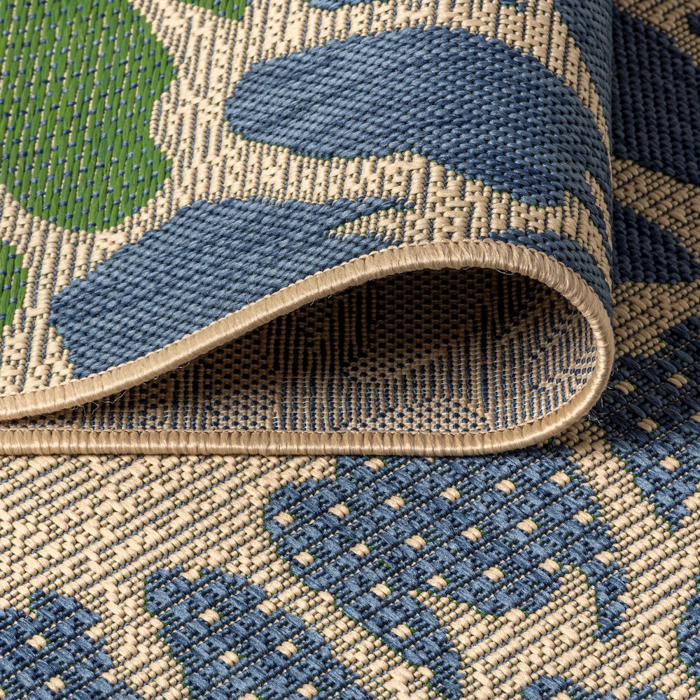 Zinnia Modern Floral Textured Weave Indoor/Outdoor Area Rug. Picture 6