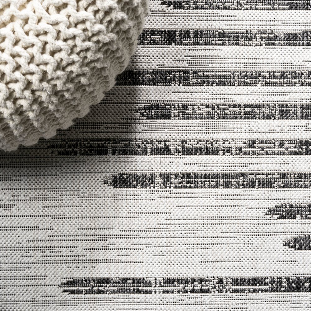 Zolak Berber Stripe Geometric Indoor/Outdoor Runner Rug. Picture 1
