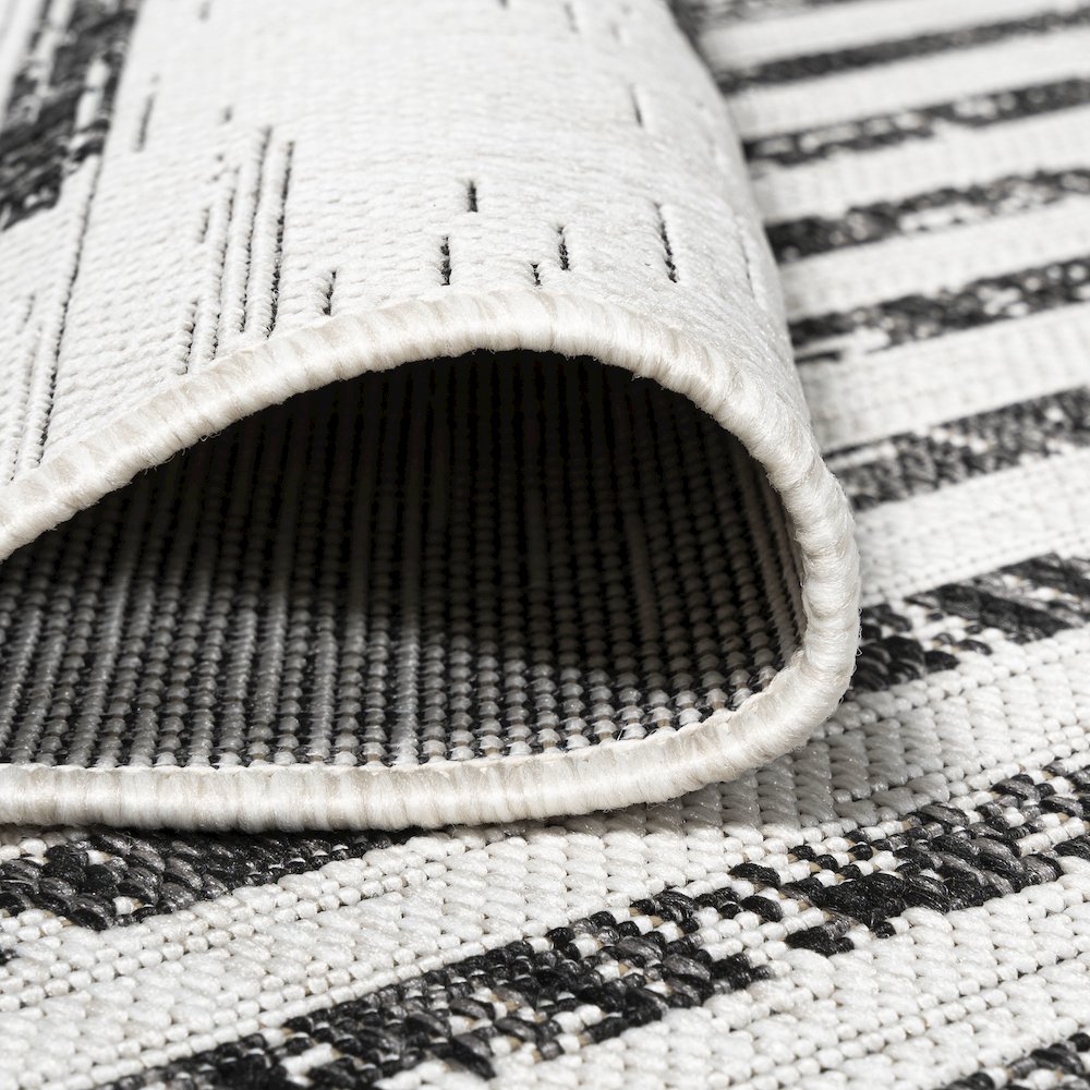 Zolak Berber Stripe Geometric Indoor/Outdoor Area Rug. Picture 3