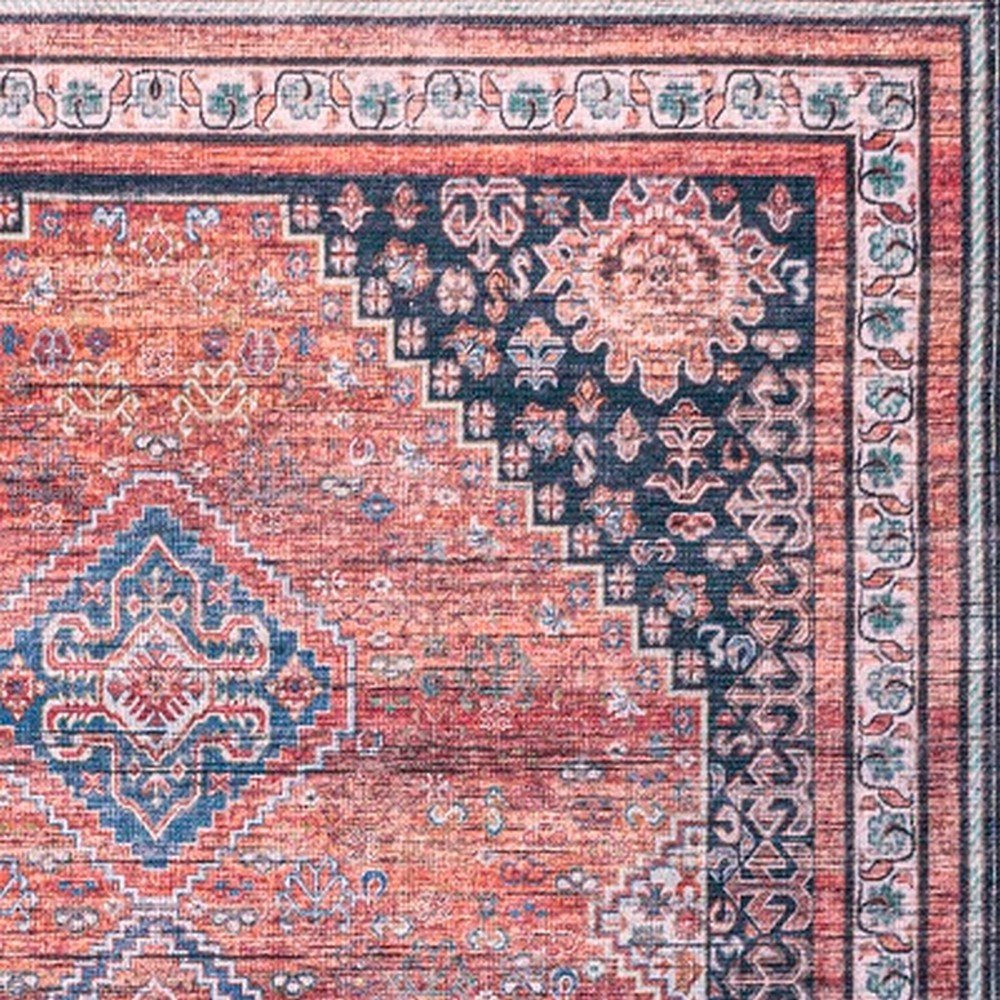Dalyan Geometric Medallions Machine-Washable Area Rug. Picture 3