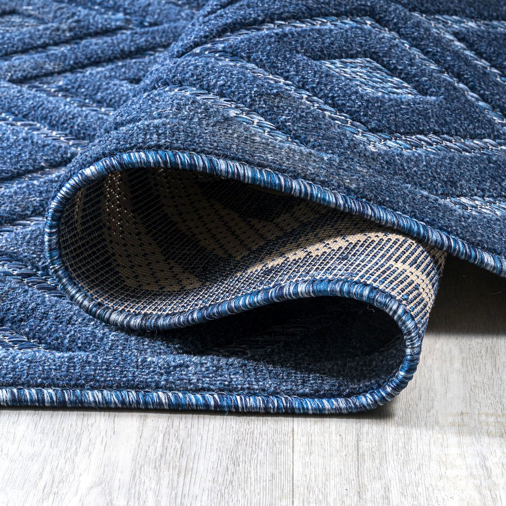 Portmany Neutral Diamond Trellis Indoor/Outdoor Area Rug. Picture 8