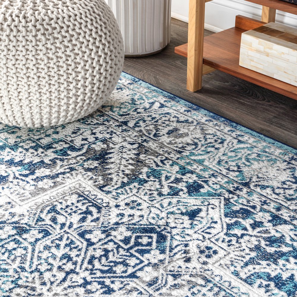 Modern Persian Vintage Medallion Area Rug. Picture 6