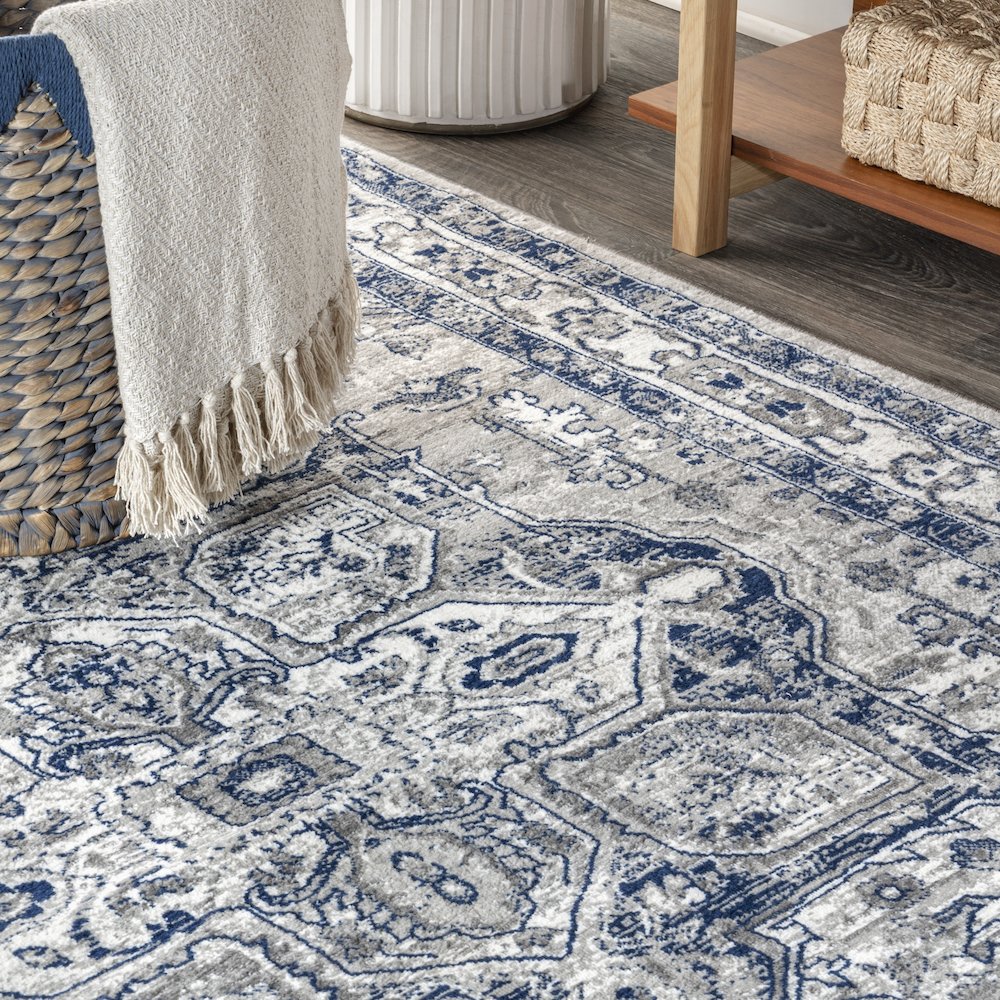 Jerica Modern Persian Vintage Medallion Area Rug. Picture 6
