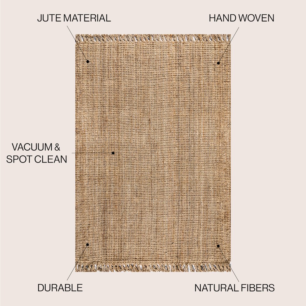 Pata Hand Woven Chunky Jute Area Rug. Picture 4