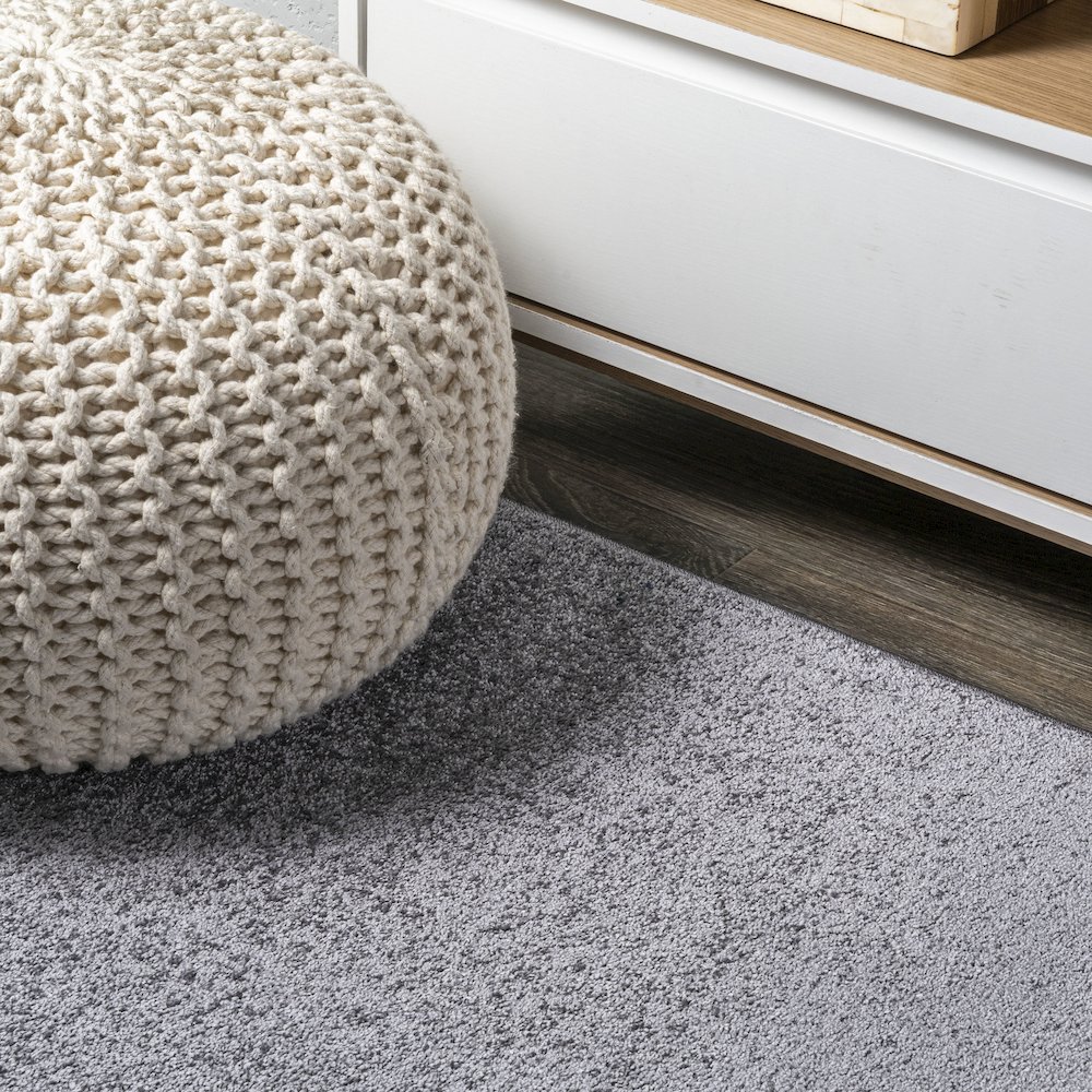 Haze Solid Low Pile Area Rug Gray. Picture 5