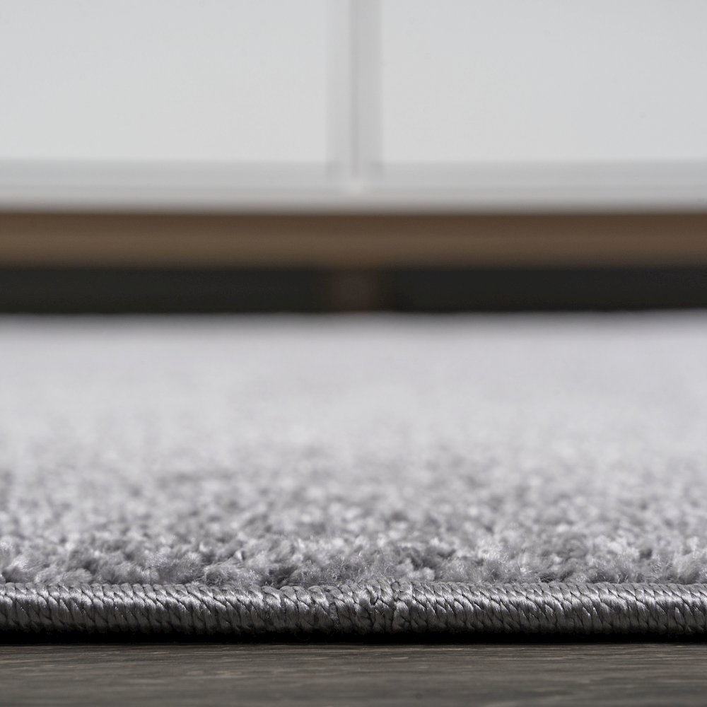 Haze Solid Low Pile Area Rug Gray. Picture 9