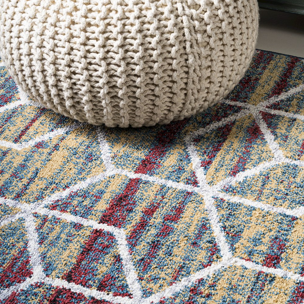 Tumbling Blocks Modern Geometric Area Rug. Picture 20