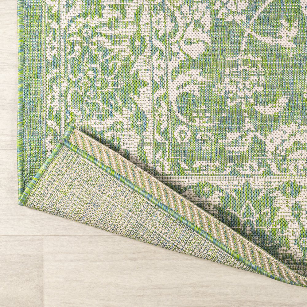 Tela Bohemian Textured Weave Floral Indoor/Outdoor Area Rug. Picture 10