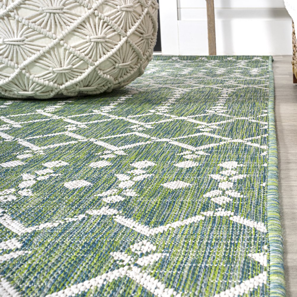Ourika Moroccan Geometric Textured Weave Indoor/Outdoor Area Rug. Picture 12