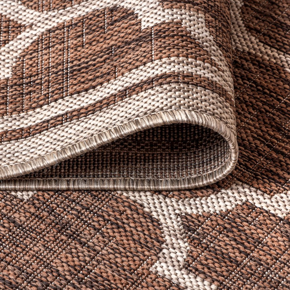 Trebol Moroccan Trellis Textured Weave Indoor/Outdoor Area Rug. Picture 9