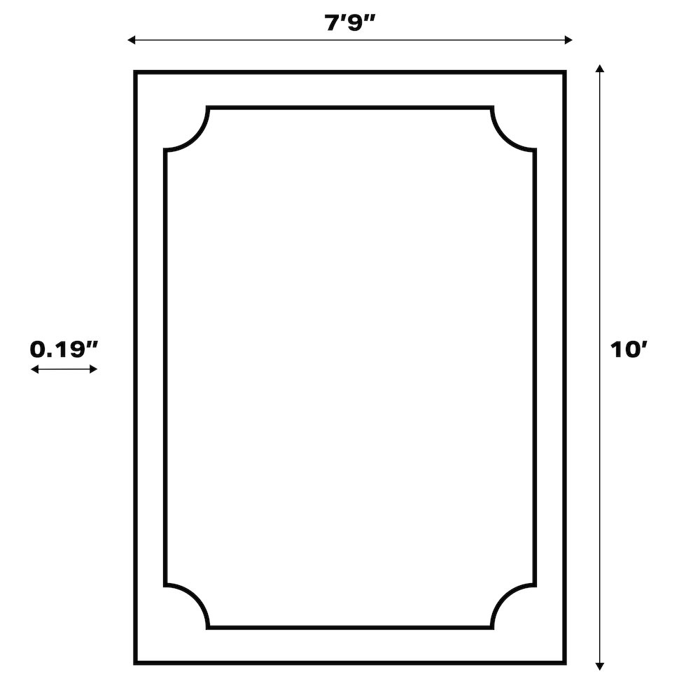 Brown/Black 8 ft. x 10 ft. Indoor/Outdoor Shaped Area Rug. Picture 5