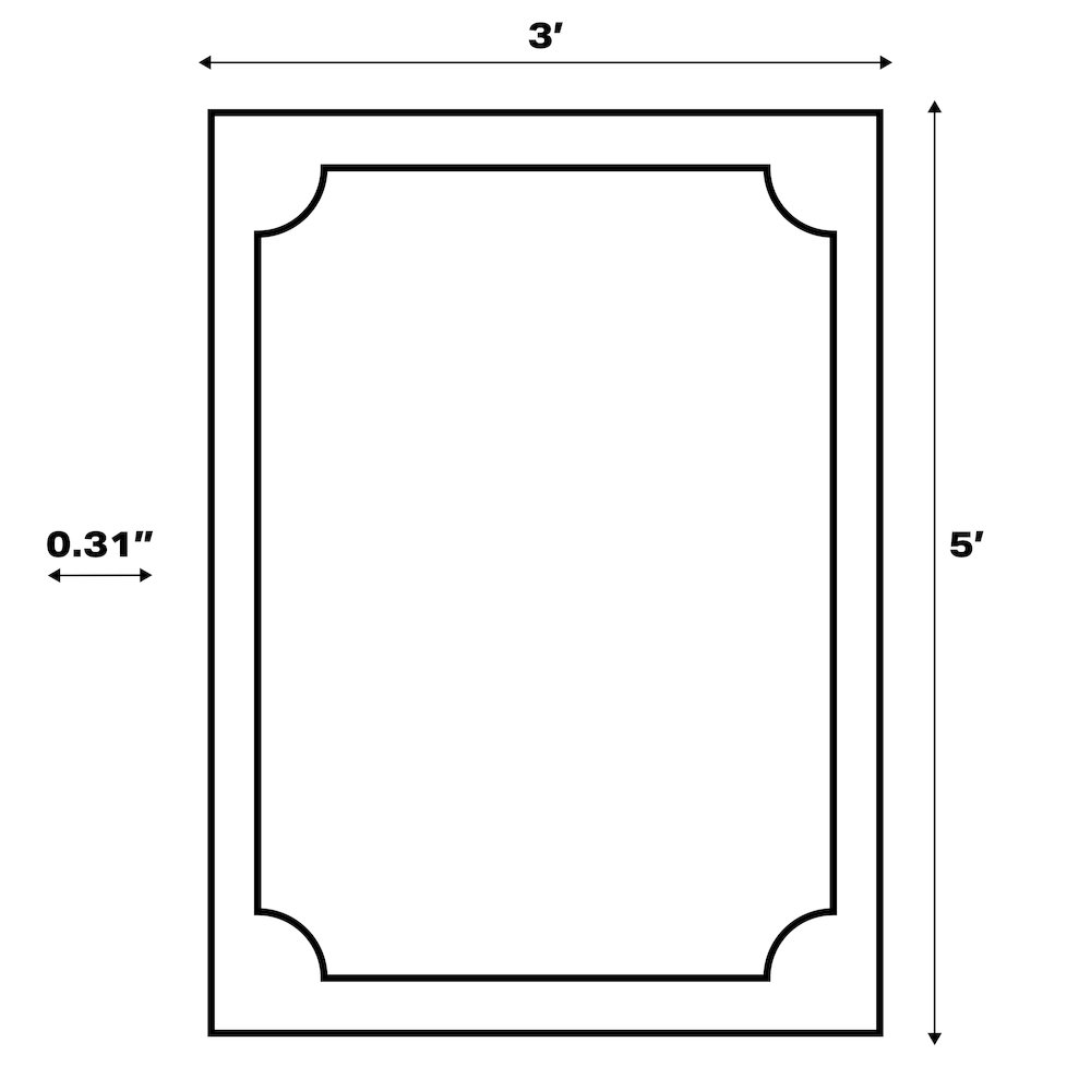 Athens Classic Border Marble Pattern High-Low Area Rug. Picture 6
