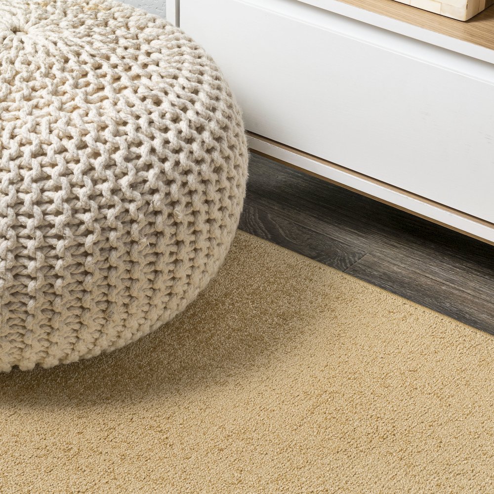 Haze Solid Low Pile Area Rug Mustard. Picture 8