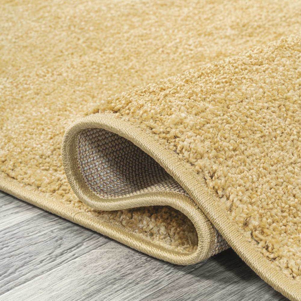 Haze Solid Low Pile Area Rug Mustard. Picture 9