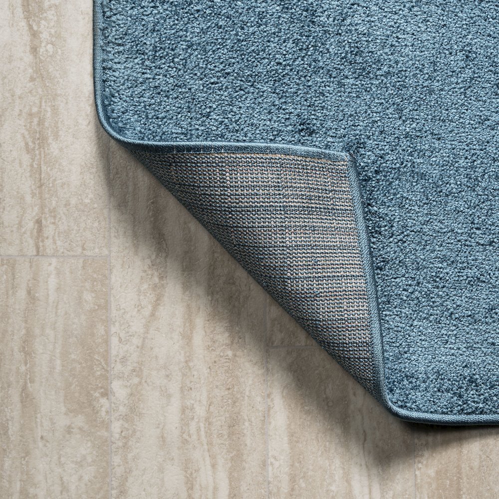 Haze Solid Low Pile Area Rug Turquoise. Picture 6