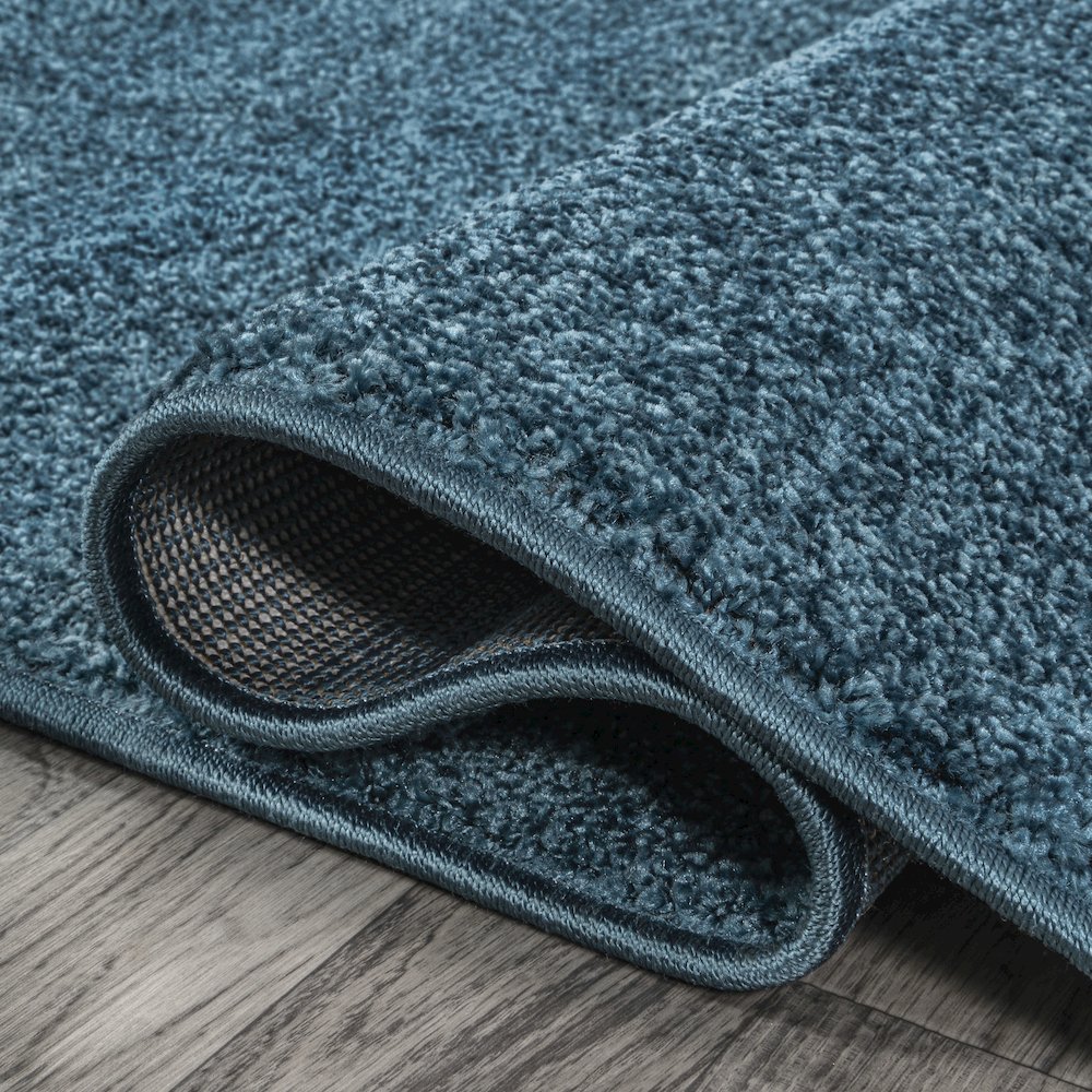 Haze Solid Low Pile Area Rug Turquoise. Picture 9