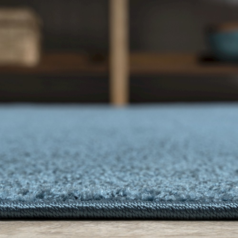 Haze Solid Low Pile Area Rug Turquoise. Picture 12