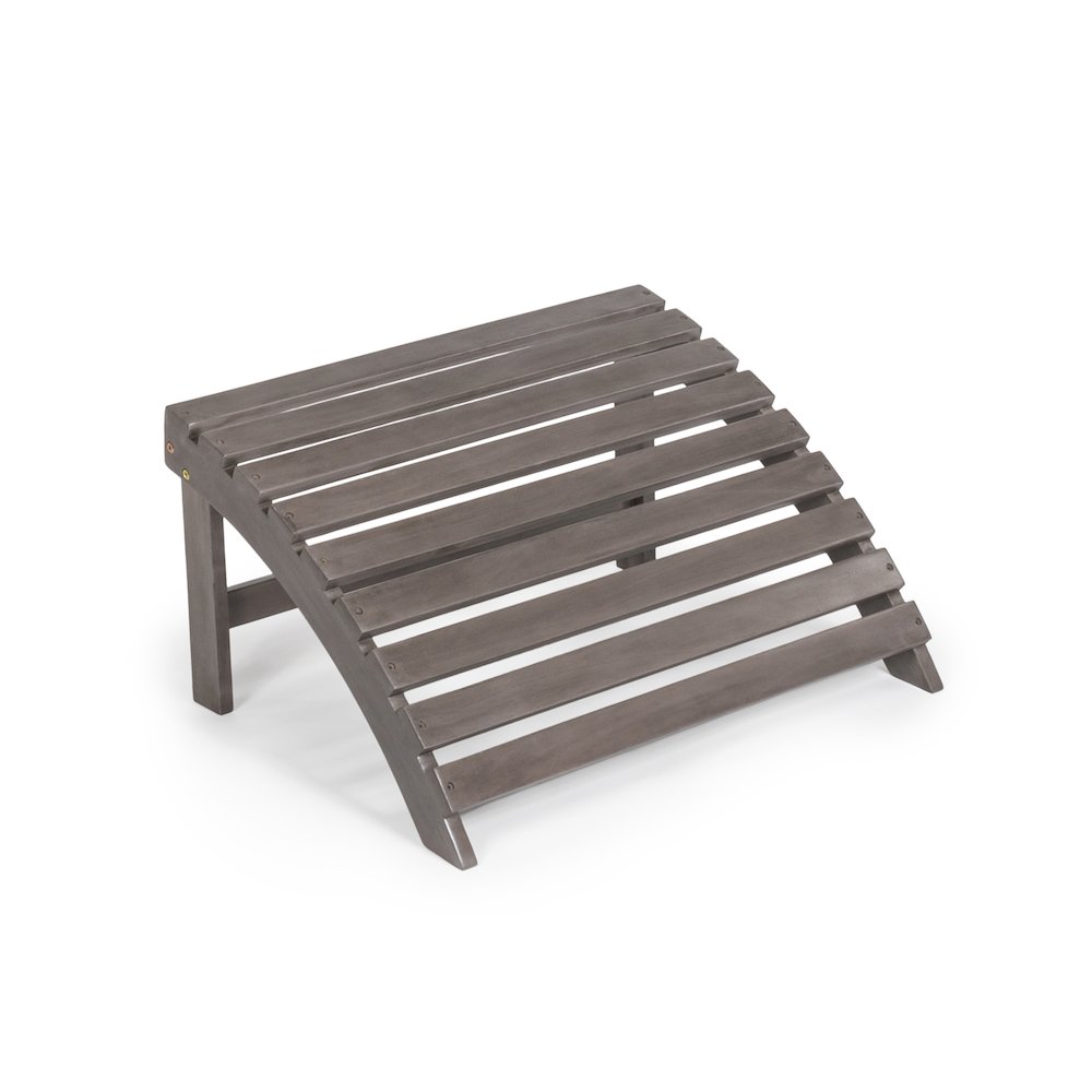 Saranac Classic Solid Acacia Wood Adirondack Chair with Matching Ottoman. Picture 3