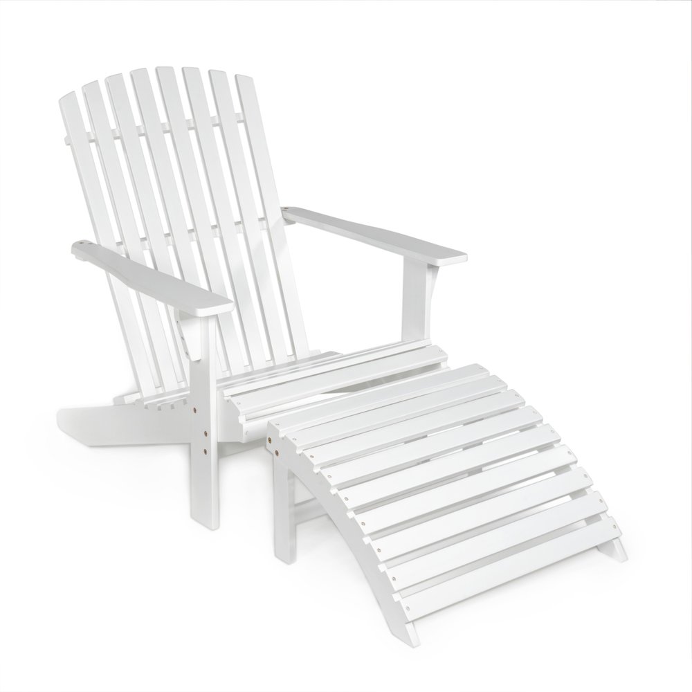 Saranac 2-Piece Traditional Rustic Acacia Wood Adirondack Chair. Picture 2