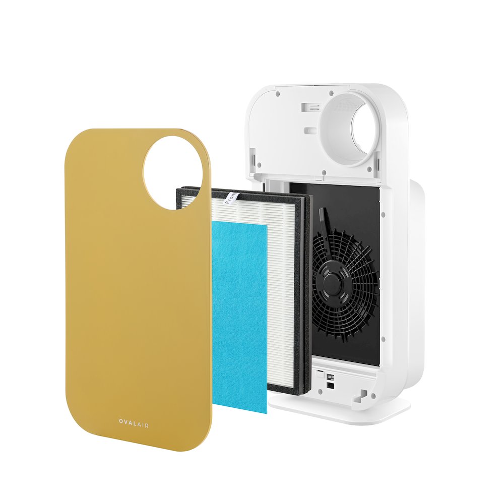 Oval Air 3-Stage H13 True Hepa 5-In-1 Air Purifier For Rooms Reduces Allergies. Picture 3
