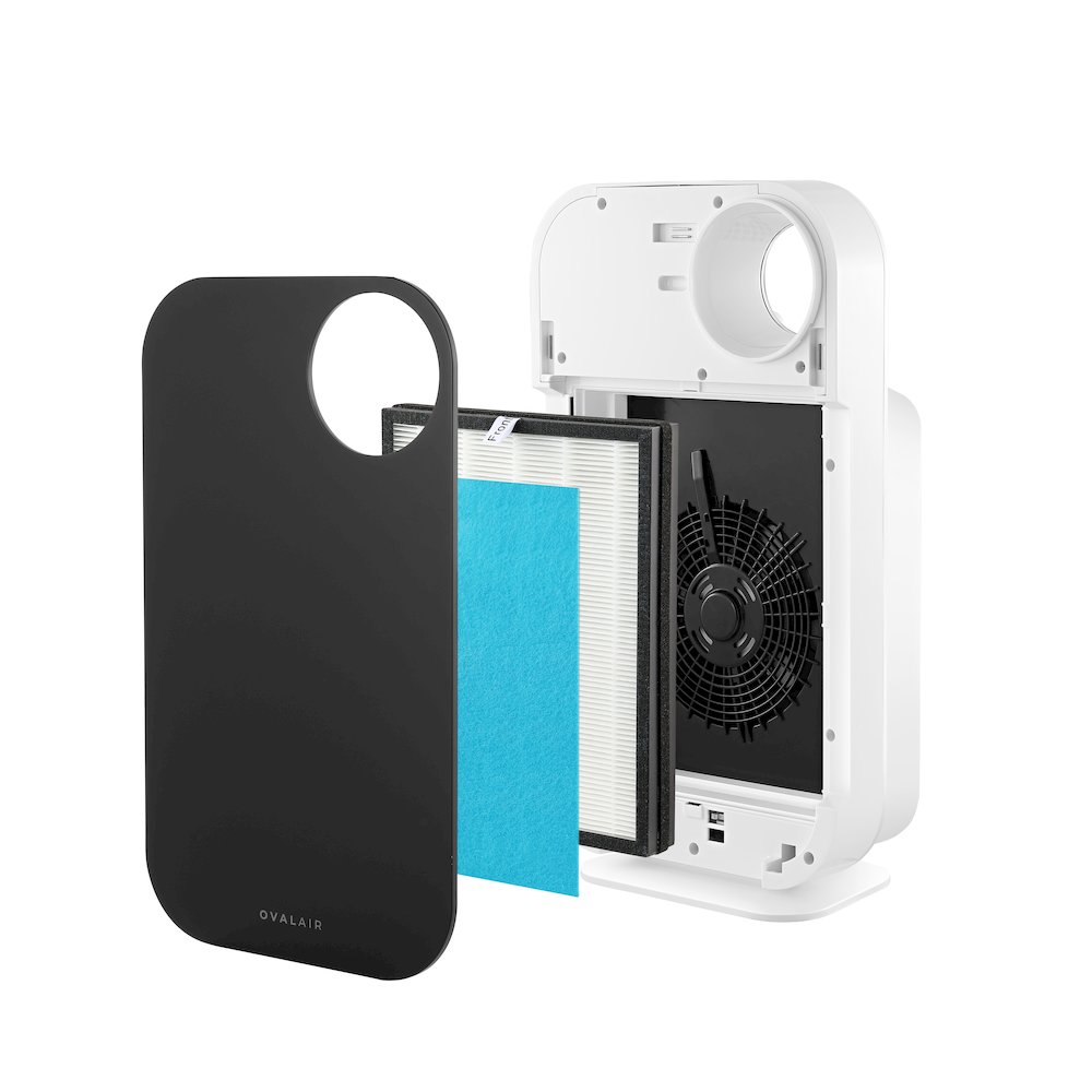 Oval Air 3-Stage H13 True Hepa 5-In-1 Air Purifier For Rooms Reduces Allergies. Picture 3