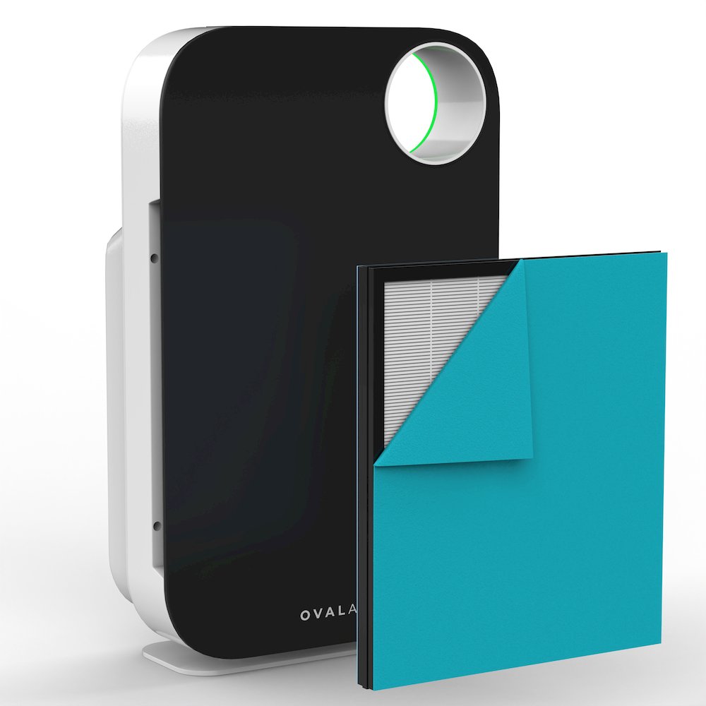 Oval Air 3-Stage H13 True Hepa 5-In-1 Air Purifier For Rooms Reduces Allergies. Picture 2