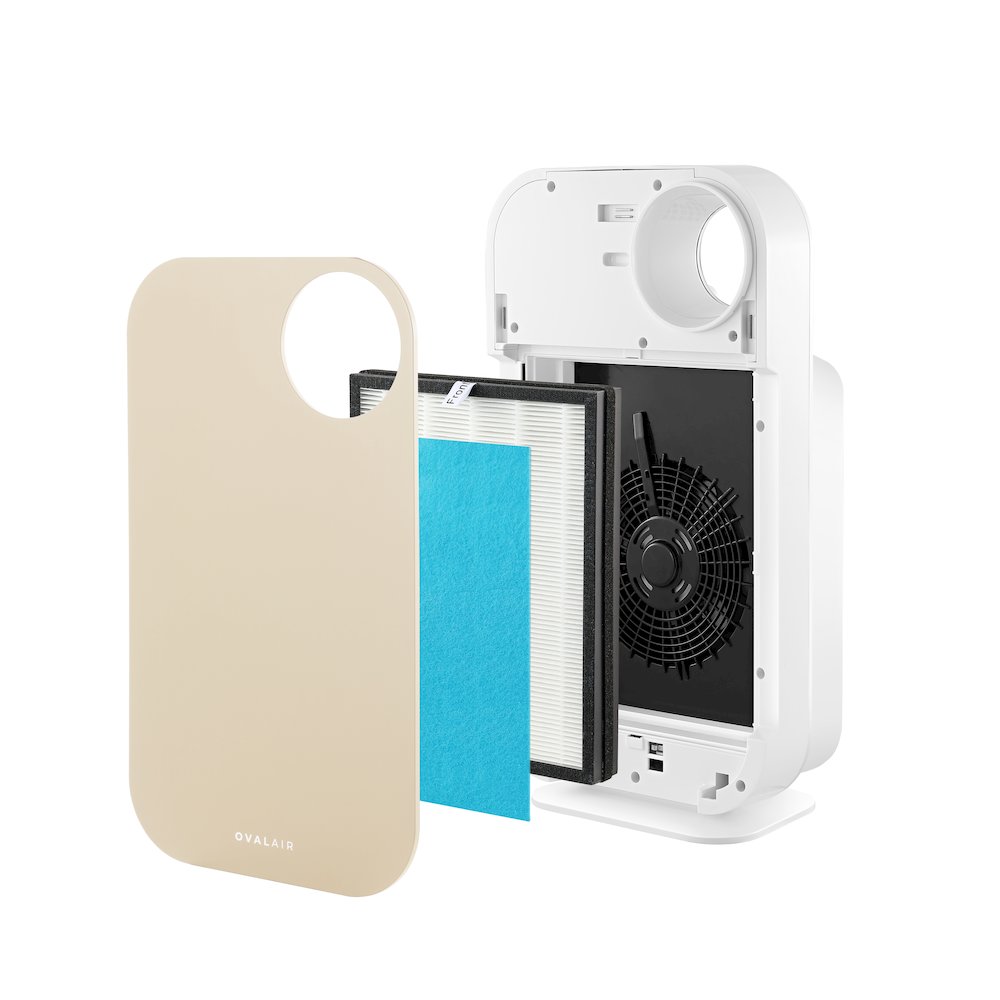 Oval Air 3-Stage H13 True Hepa 5-In-1 Air Purifier For Rooms Reduces Allergies. Picture 3