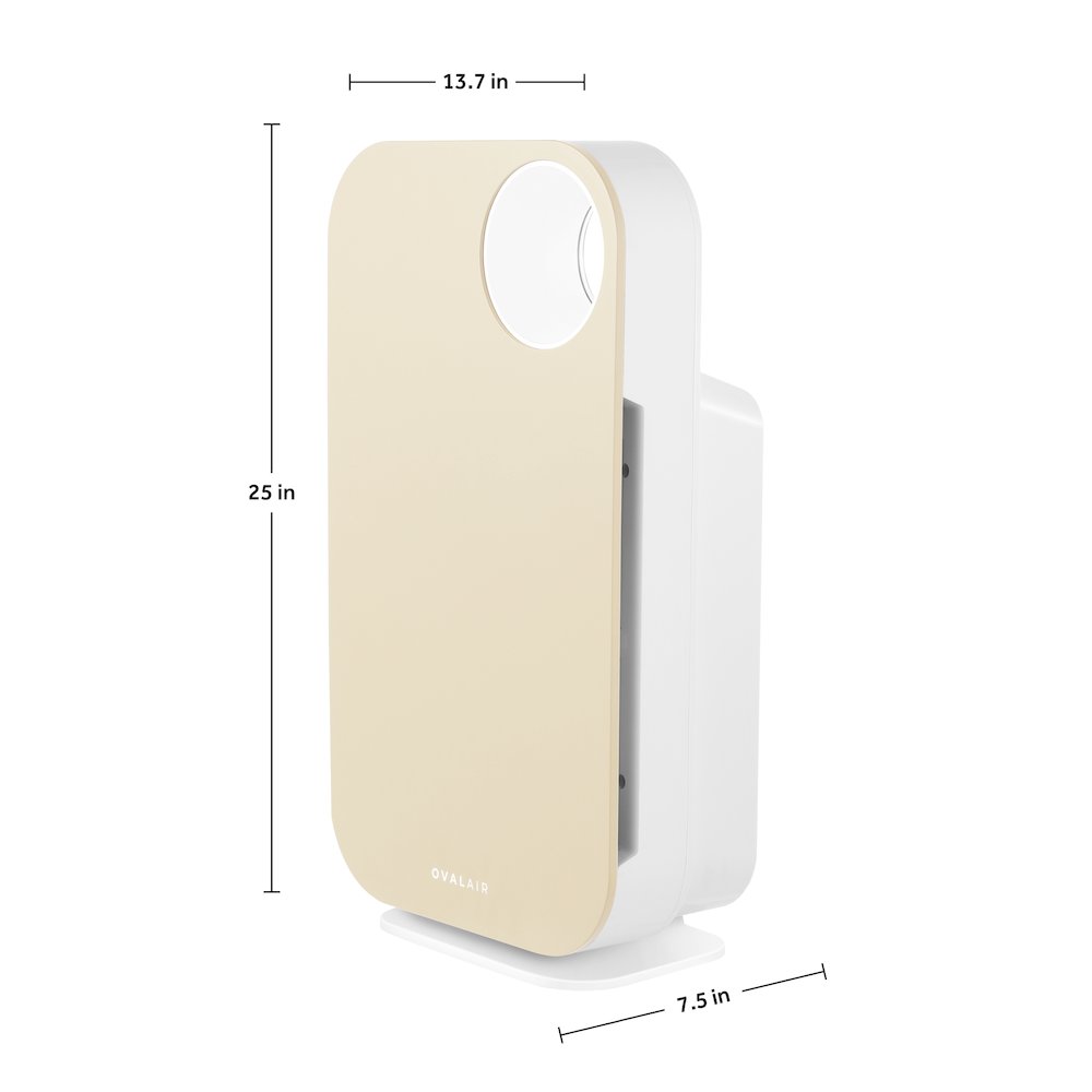 Oval Air 3-Stage H13 True Hepa 5-In-1 Air Purifier For Rooms Reduces Allergies. Picture 7