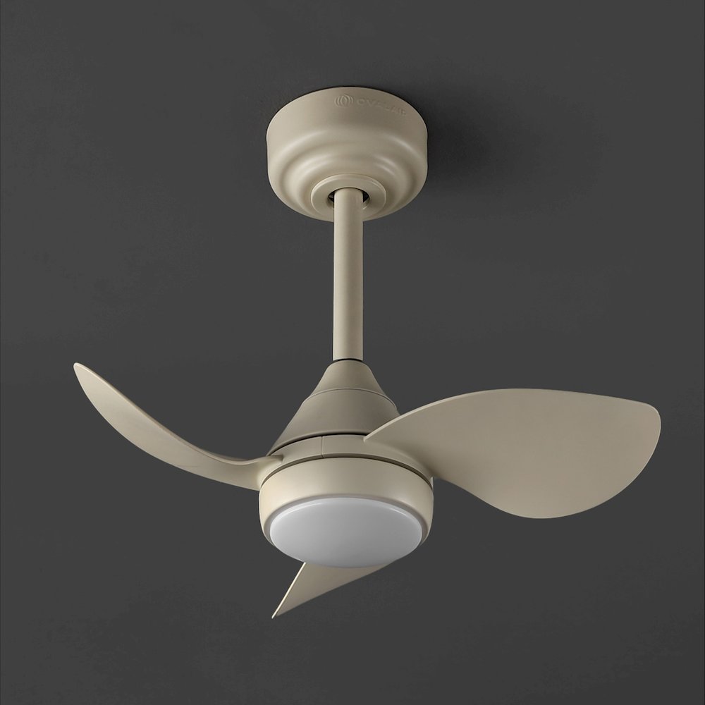 22" 6-Speed Metal Dimmable Smart Integrated LED Ceiling Fan, Sienna Sandy Beige. Picture 5