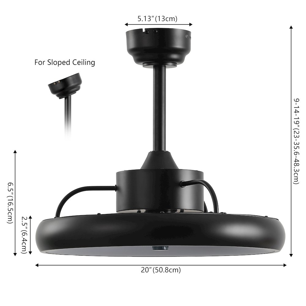 Modern Contemporary 6-Speed Metal Dimmable Smart Integrated LED Ceiling Fan. Picture 1