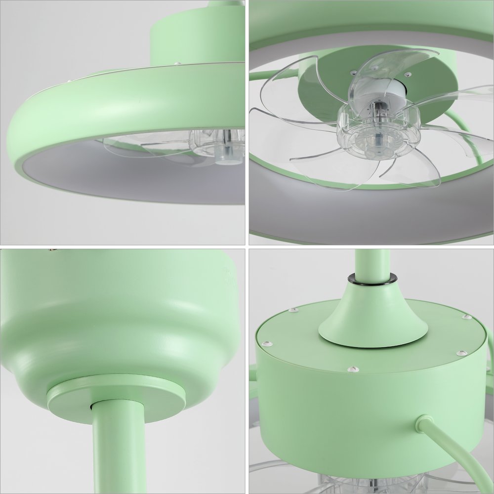 Modern Contemporary 6-Speed Metal Dimmable Smart Integrated LED Ceiling Fan. Picture 2