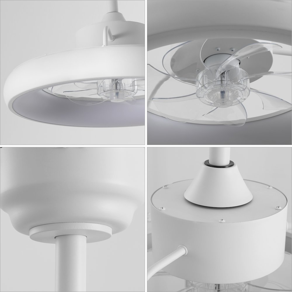 Modern Contemporary 6-Speed Metal Dimmable Smart Integrated LED Ceiling Fan. Picture 2