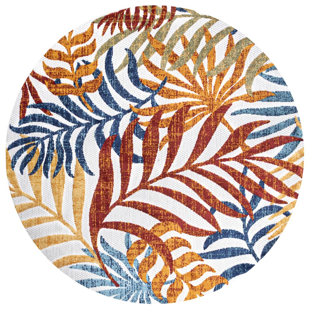 Tropics Palm Leaves Indoor/Outdoor Area Rug. Picture 1