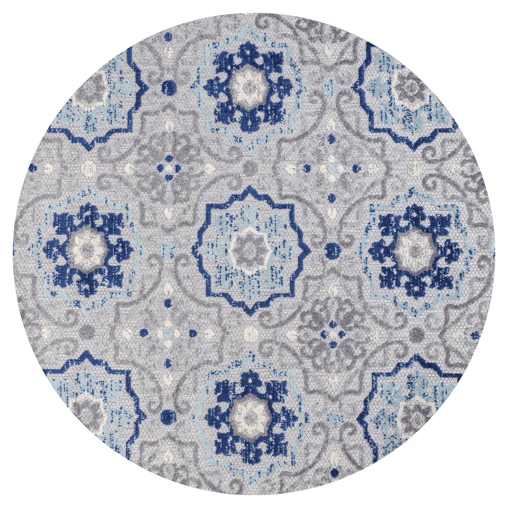 Mediterranean Medallion Indoor/Outdoor Area Rug. Picture 1