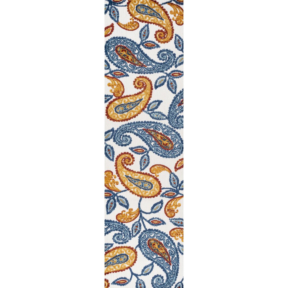 Julien Paisley High-Low Indoor/Outdoor Area Rug. Picture 1