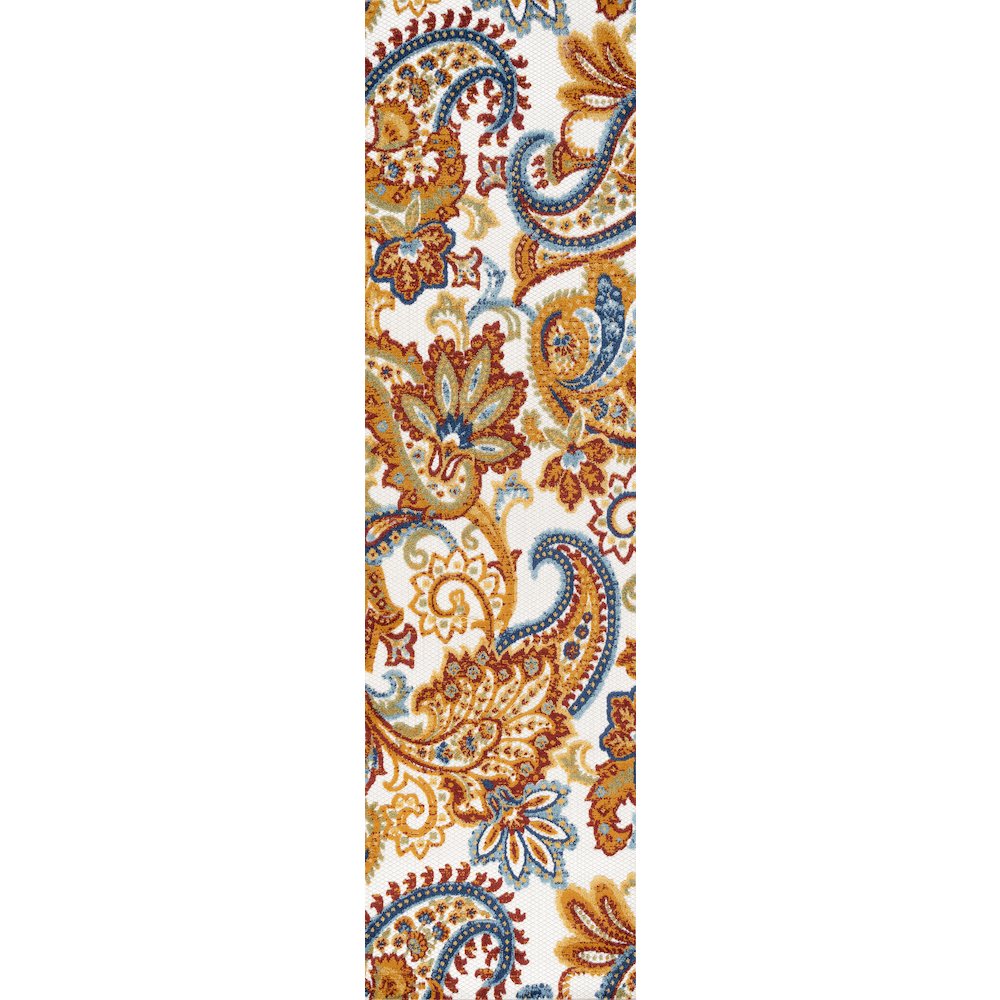 Gordes Paisley High-Low Indoor/Outdoor Area Rug. Picture 1