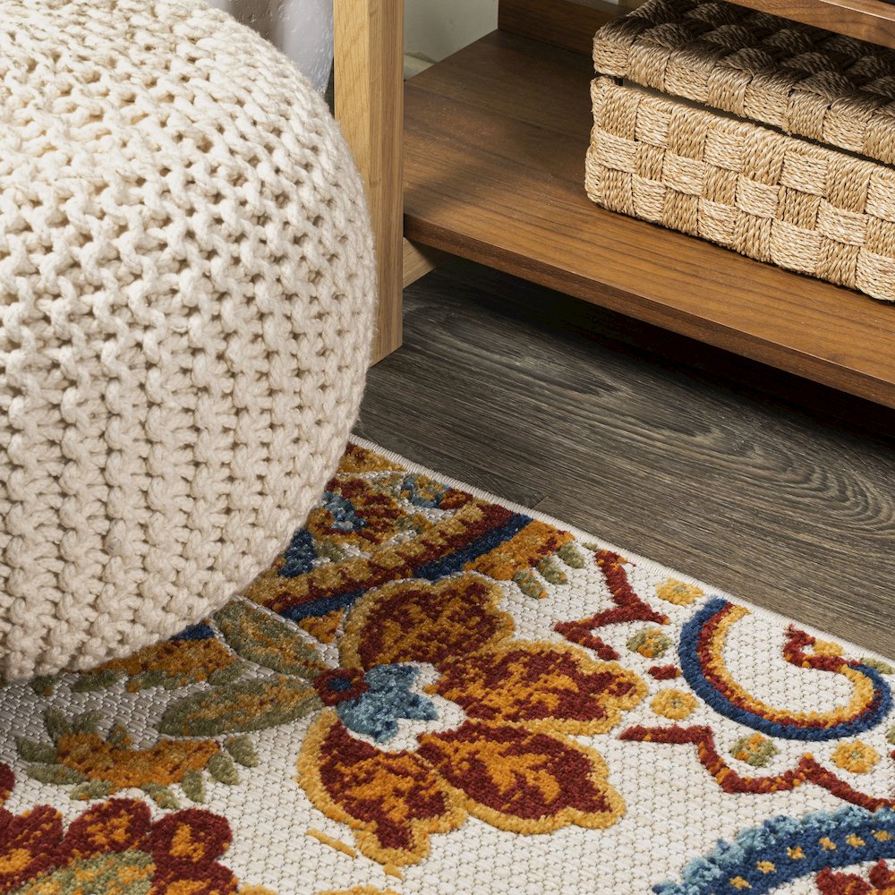 Gordes Paisley High-Low Indoor/Outdoor Area Rug. Picture 5