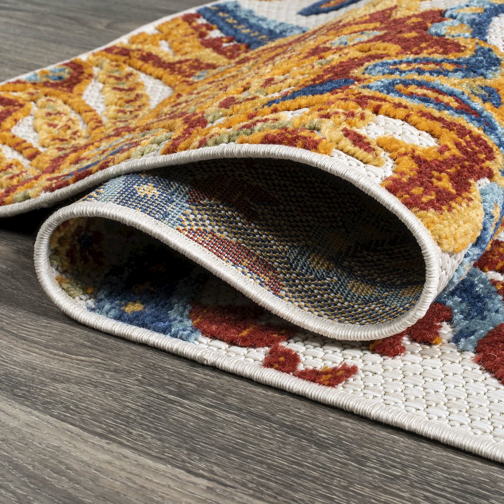 Gordes Paisley High-Low Indoor/Outdoor Area Rug. Picture 8