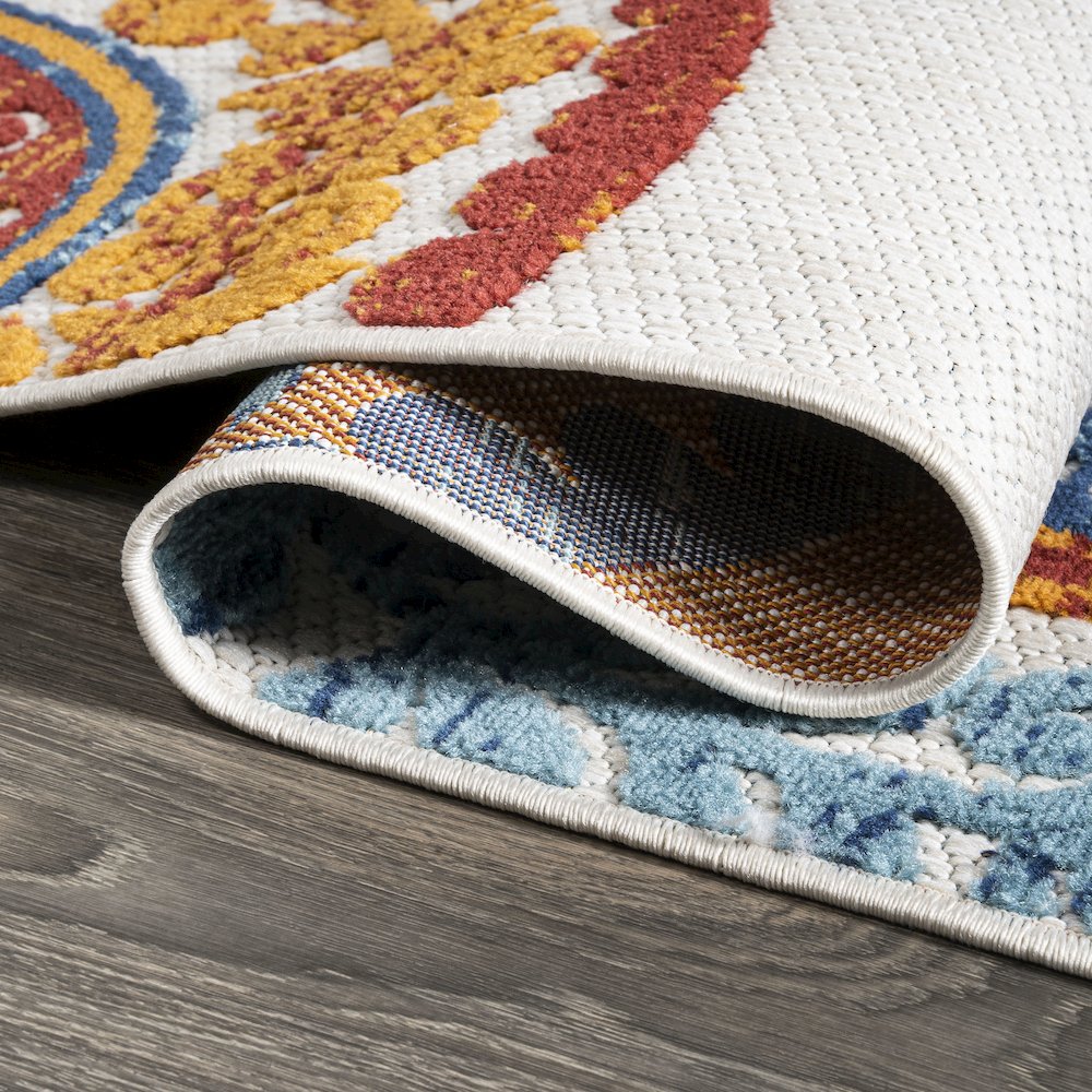 Circus Medallion High-Low Indoor/Outdoor Area Rug. Picture 8