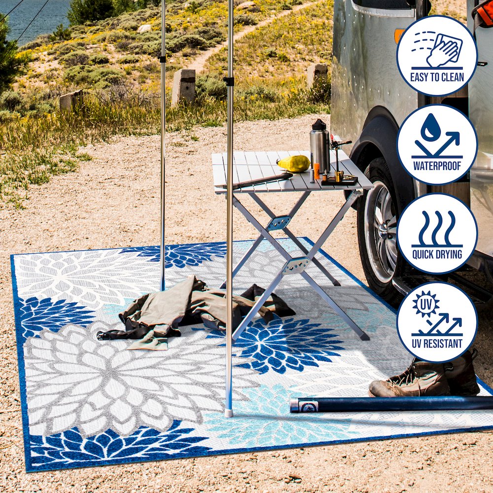 Minori Floral Indoor/Outdoor Area Rug. Picture 10