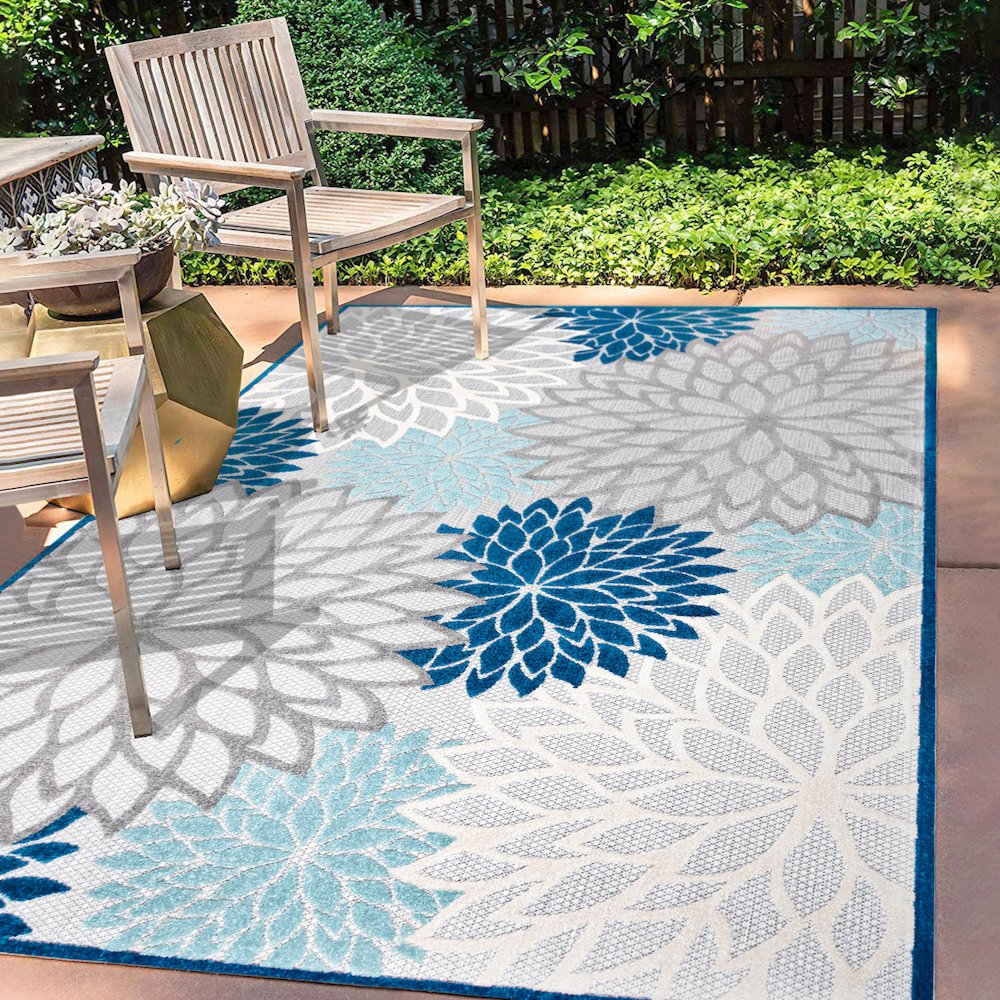 Minori Floral Indoor/Outdoor Area Rug. Picture 6