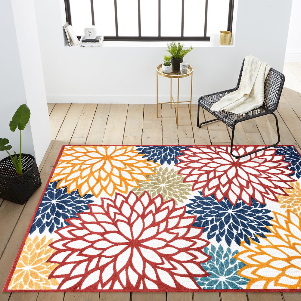 Minori Floral Indoor/Outdoor Area Rug. Picture 17